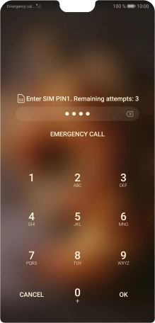 Key in your SIM PIN and press OK. The default SIM PIN is 0000.