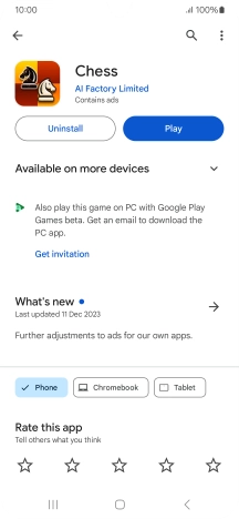 Press Uninstall.