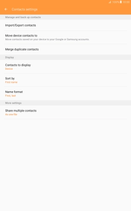 Press Import/Export contacts.