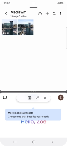Press the end icon.