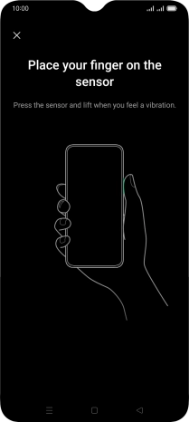 Follow the instructions on the screen to create the phone lock code using your fingerprint.