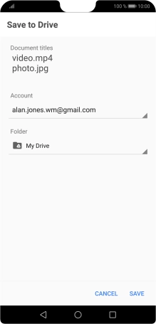 Press the field below 'Folder'.