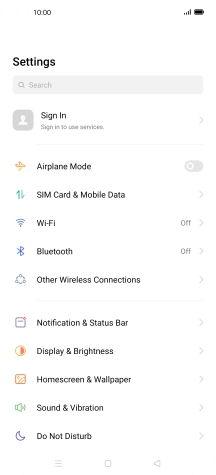 Press Wi-Fi.
