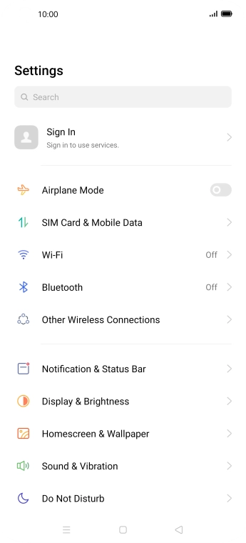 Press Wi-Fi.