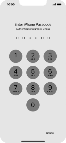 Use the lock code you created. The app is now no longer locked.