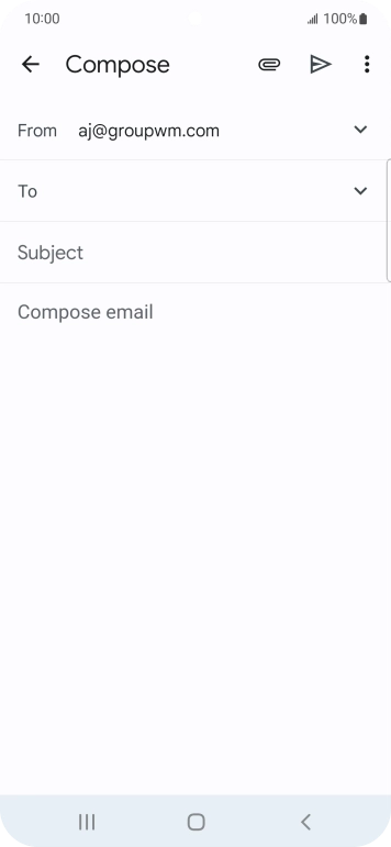Press the field next to 'To' and key in the first letters of the recipient's name. Press the field next to 'To' and key in the first letters of the recipient's name.