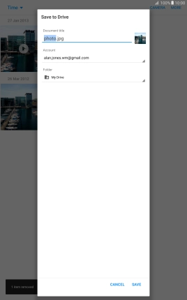 Press the field below 'Folder'.