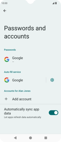 Press Add account.