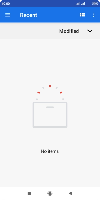 Slide your finger right starting from the left side of the screen.