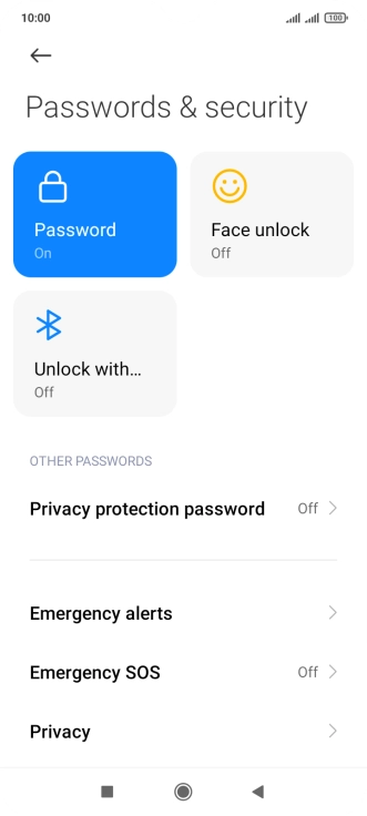 Press Password.