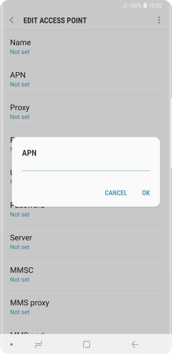 Key in wap.o2.co.uk and press OK.