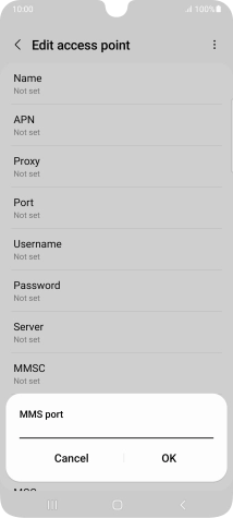 Key in 8080 and press OK.