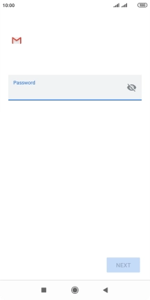 Press the field below 'Password' and key in the password for your email account.