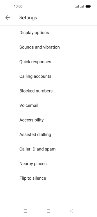 Press Calling accounts.