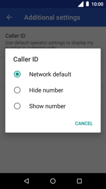 Press Show number to turn on caller identification.