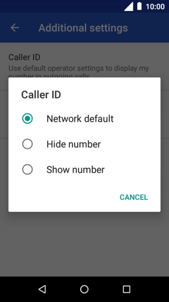 Press Show number to turn on caller identification.