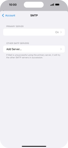 Press the field below 'PRIMARY SERVER'.