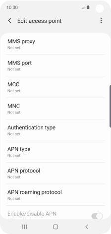 Press MMS port.