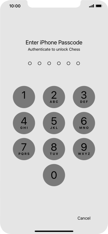 Use the lock code you created. The app is now no longer locked.