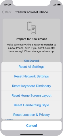 Press Reset Network Settings.