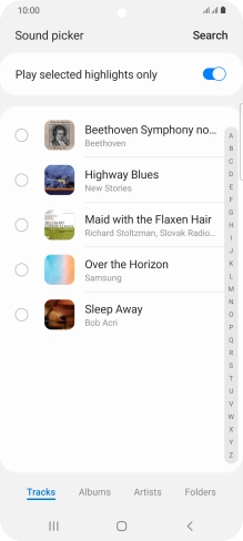 Press the required ring tones to hear them.