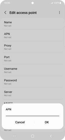 Key in wap.o2.co.uk and press OK.