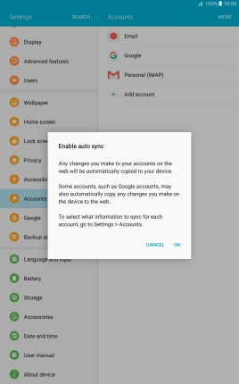 Press OK to turn on the function.
