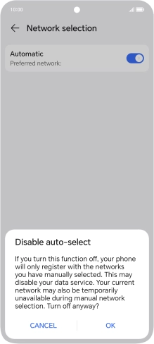 Press OK and your phone will search for networks.
