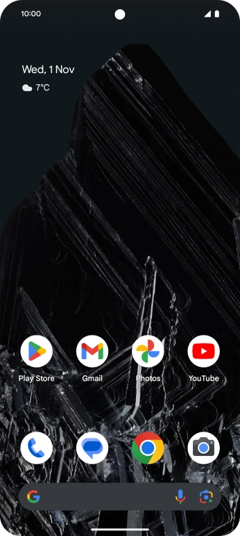 Slide two fingers downwards starting from the top of the screen.