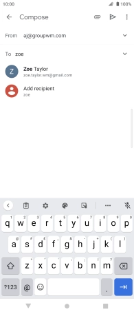 Press the required contact.