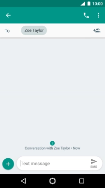 Press the text input field and write the text for your picture message.