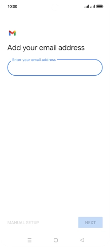 Press the field below 'Enter your email address' and key in your email address.