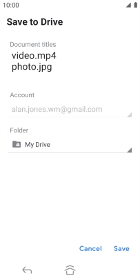 Press the field below 'Folder' and go to the required folder.