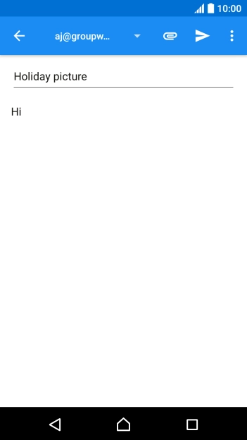 Press the attachment icon. Press the attachment icon.