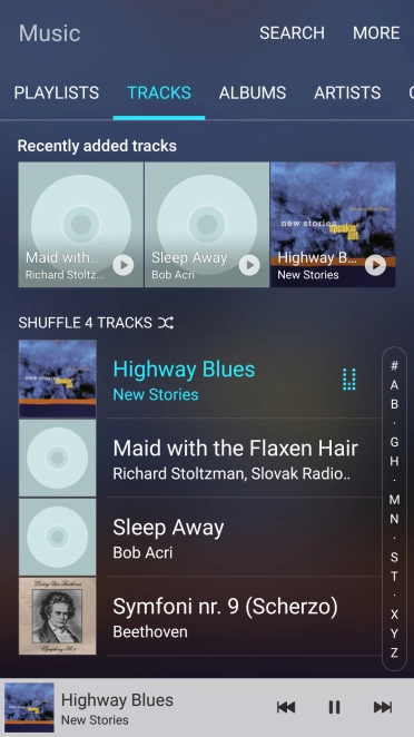 Press the song title at the bottom of the screen.