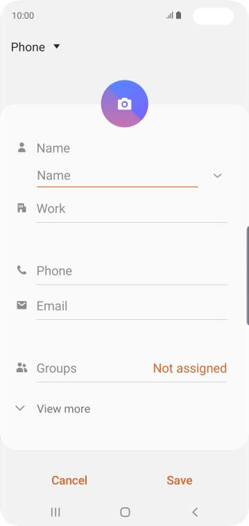 Press the address book drop down list.
