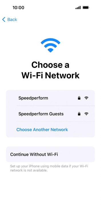 Press the required WiFi network.