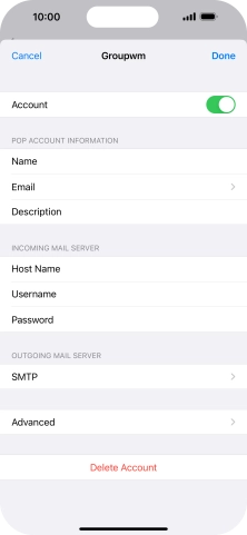 Press SMTP.