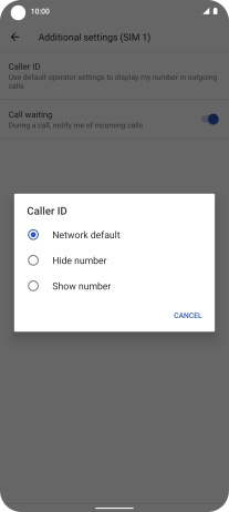 Press Show number to turn on caller identification.