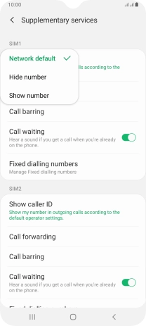 Press Show number to turn on caller identification.
