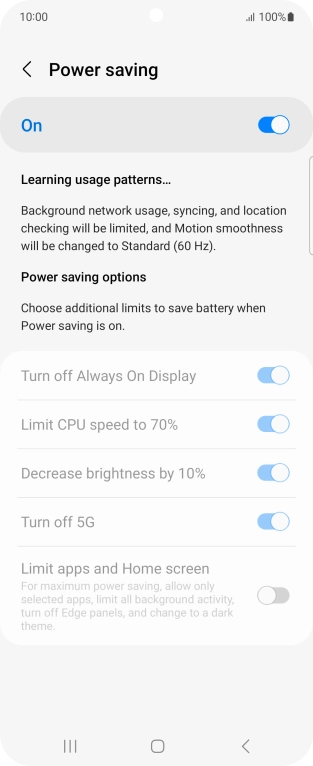 Press the Home key to return to the home screen.