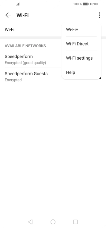 Press Wi-Fi+.