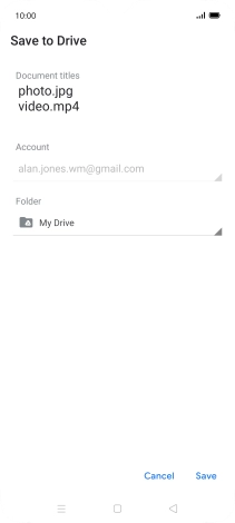 Press the field below 'Folder' and go to the required folder.
