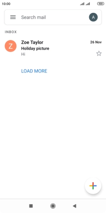 Press the new email icon.