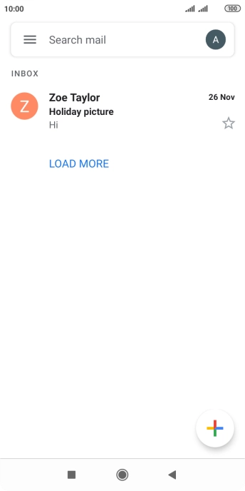 Press the new email icon.
