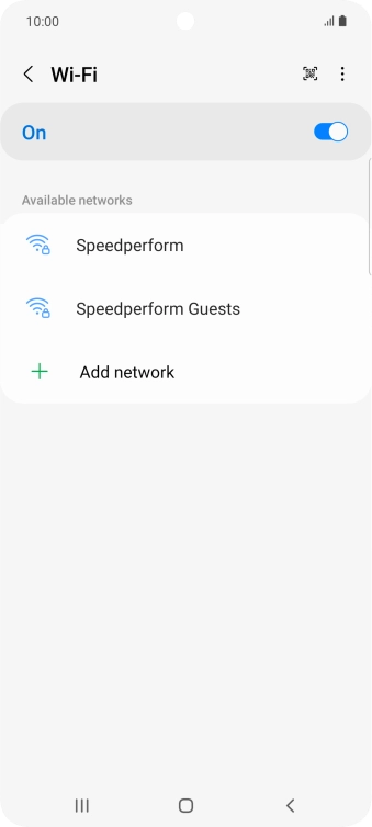 Press the menu icon.