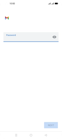 Press the field below 'Password' and key in the password for your email account.