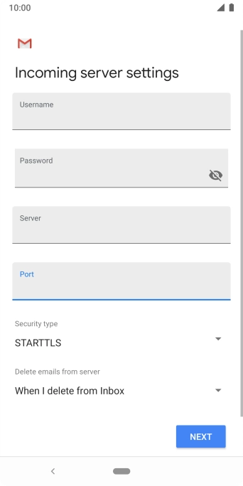 Press the drop down list below 'Security type'. Press the drop down list below 'Security type'.
