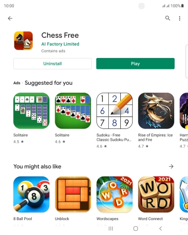 Press the Home key to return to the home screen.
