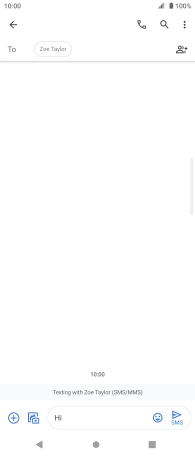 Press the send icon when you've finished your text message.